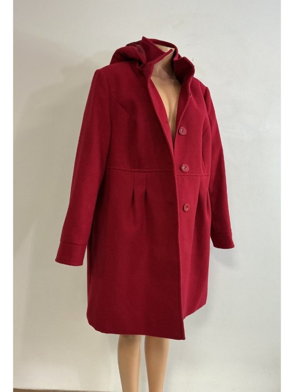 Lane Bryant Red Coat with hood Womens Plus Size 20
